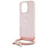 Guess GUHMP16XHCTSGNSP iPhone 16 Pro Max 6.9 różowy/pink hardcase Crossbody Cord Script MagSafe